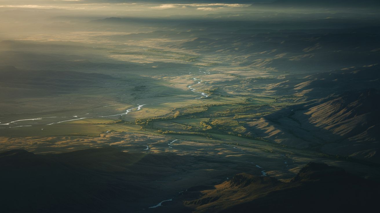 Aerial view of territories